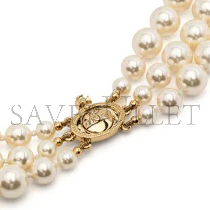 VIVIENNE WESTWOOD BAS RELIEF THREE-ROW CHOKER NECKLACE 6303000702R117CN